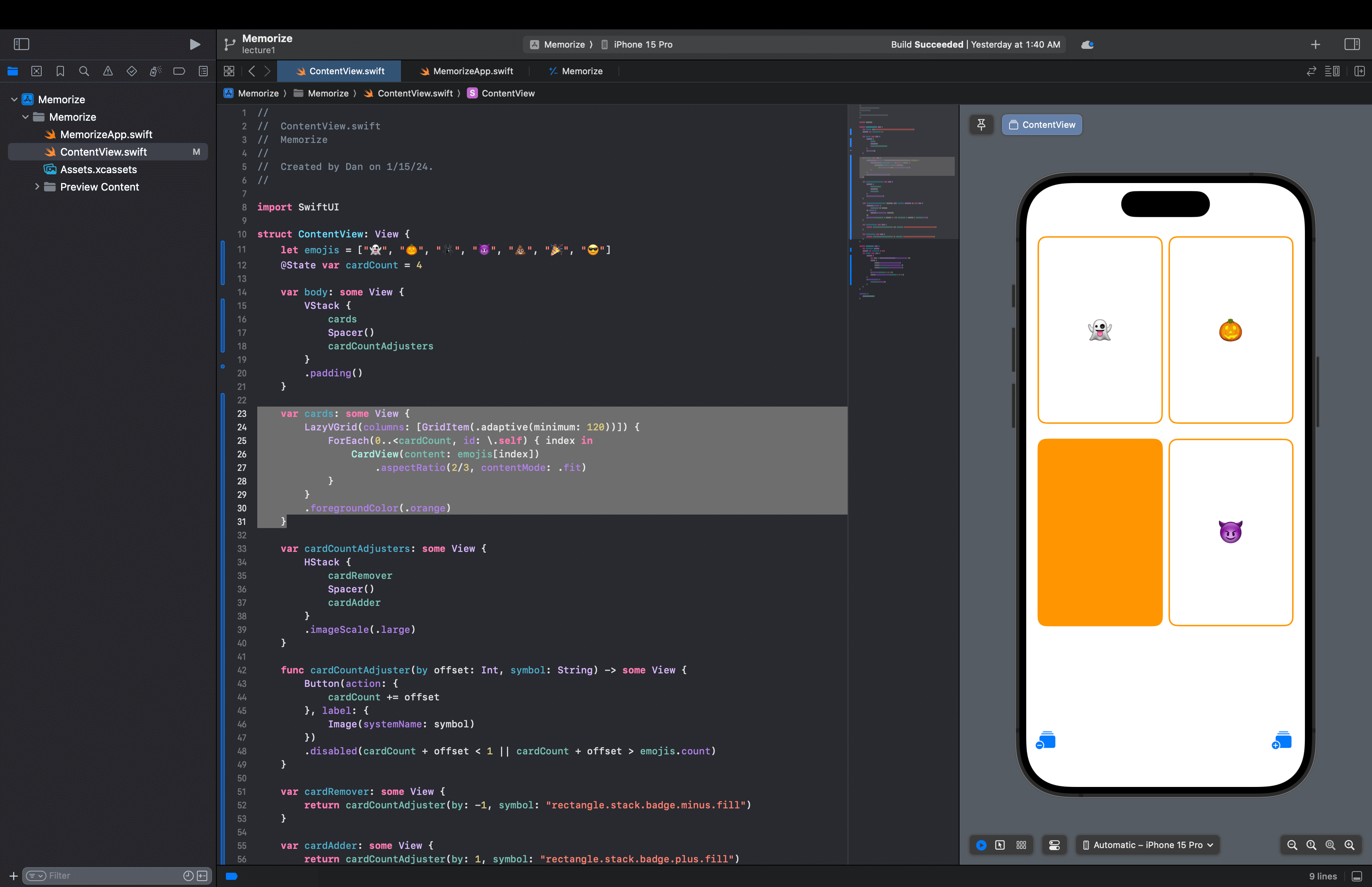 Stanford cs193p 02 | More SwiftUI | Serein